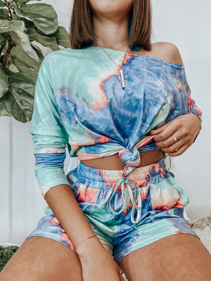 Open image in slideshow, Loungin Tie Dye 2 Piece Set - Mom Boss Fitness
